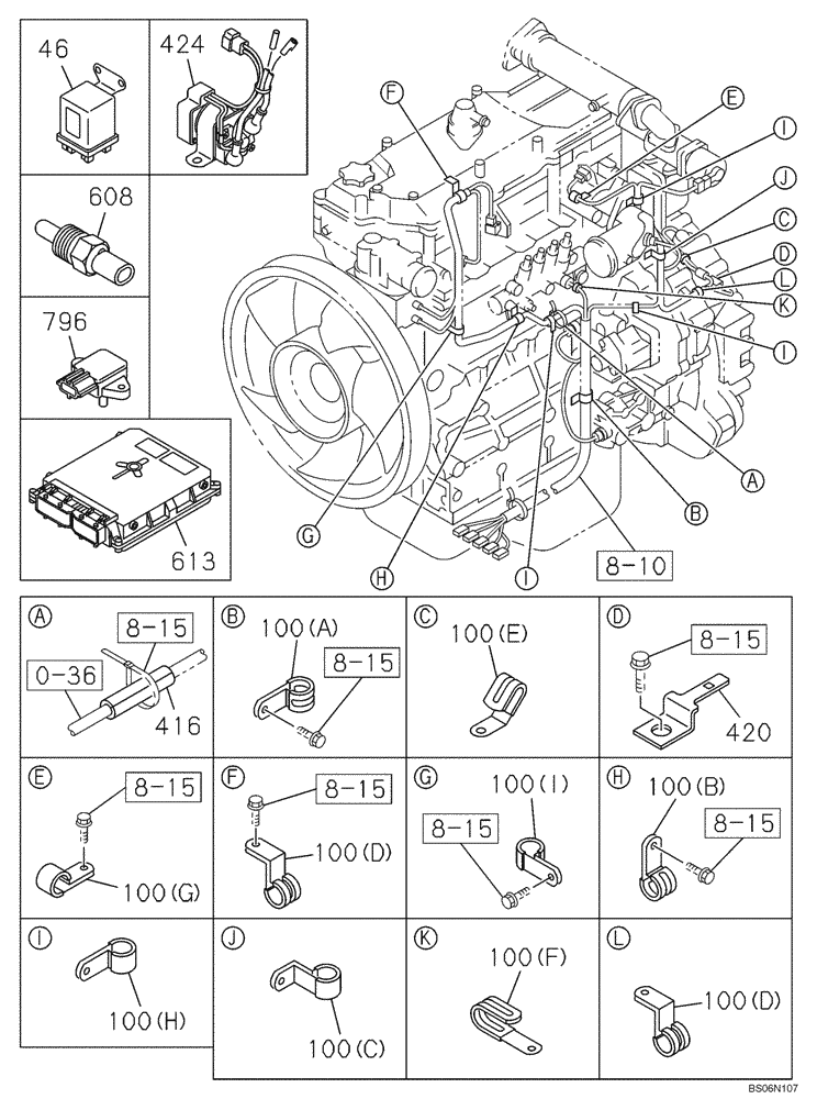 Схема запчастей Case CX240BLR - (04-02) - ELECTRICAL ACCESSORIES - ENGINE (04) - ELECTRICAL SYSTEMS