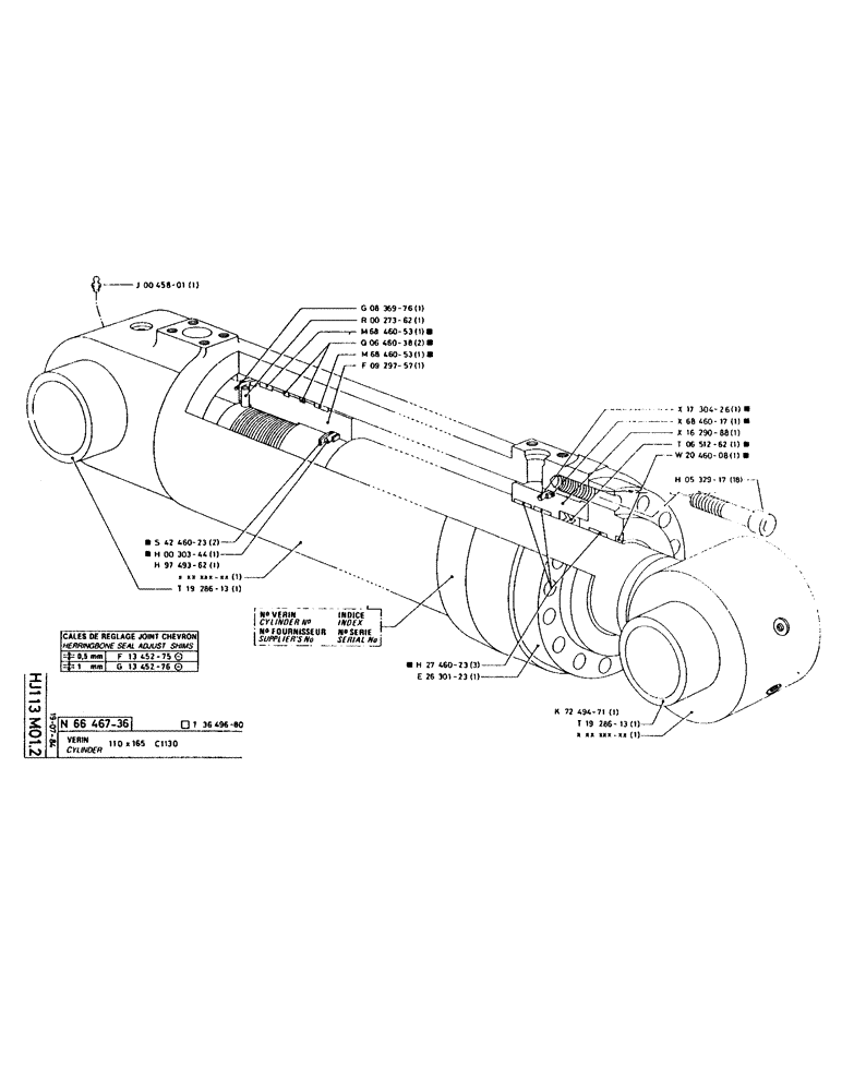 Схема запчастей Case 160CK - (176) - CYLINDER (07) - HYDRAULIC SYSTEM