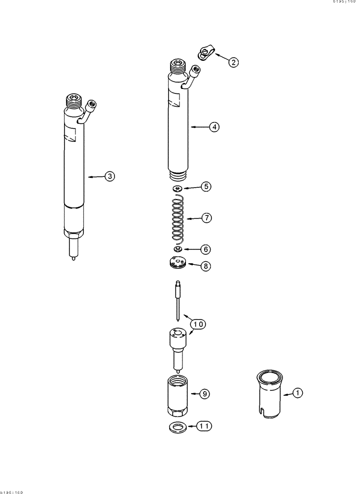 Схема запчастей Case 9040 - (3-14) - FUEL INJECTION NOZZLE, 6T-830 ENGINE (03) - FUEL SYSTEM