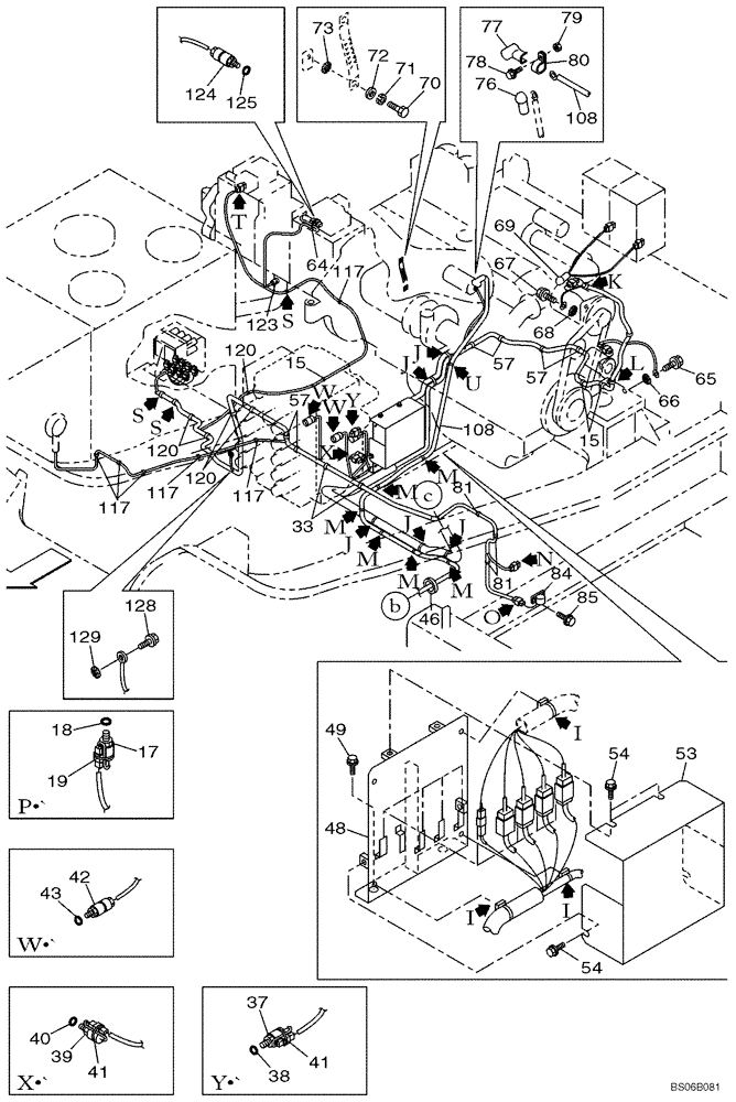 Схема запчастей Case CX700 - (04-002-00[01]) - CHASSIS ELECTRICAL CIRCUIT (04) - ELECTRICAL SYSTEMS