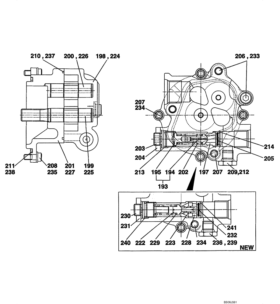 Схема запчастей Case CX130 - (08-135) - KNJ3026 PUMP ASSY, HYDRAULIC - LOW PRESSURE PUMP (08) - HYDRAULICS