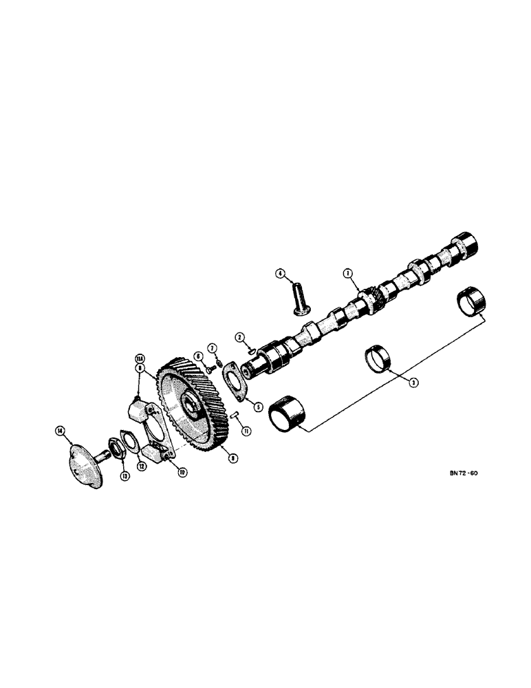 Схема запчастей Case 420C - (018[1]) - CAMSHAFT - GAS (01) - ENGINE
