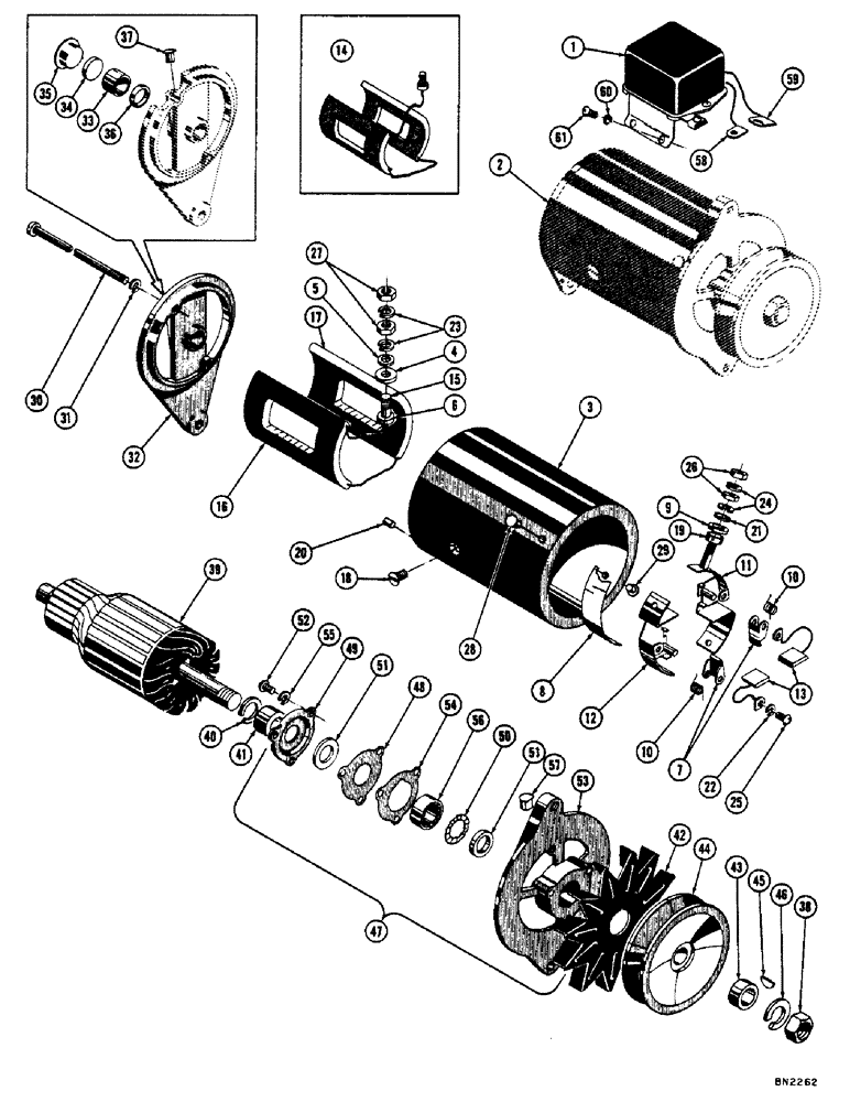 Схема запчастей Case 800 - (064) - R12314 GENERATOR (06) - ELECTRICAL SYSTEMS