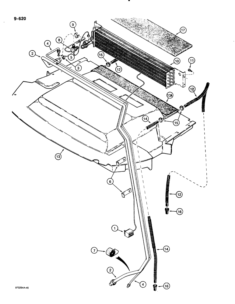 Схема запчастей Case 580K - (09-620) - CAB AIR CONDITIONER (09) - CHASSIS/ATTACHMENTS