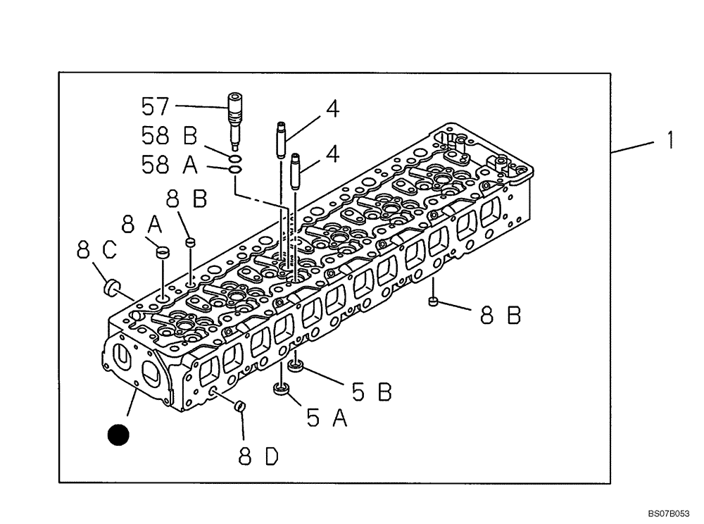 Схема запчастей Case CX470B - (02-12) - CYLINDER HEAD (02) - ENGINE