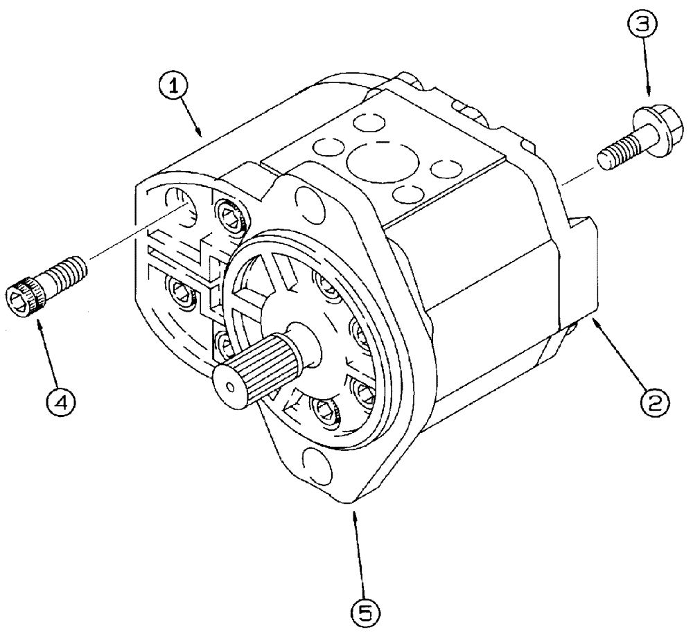 Схема запчастей Case 460 - (8-100) - PLOW MOTOR ASSEMBLY, 133530A1, P75 PLOW (08) - HYDRAULICS