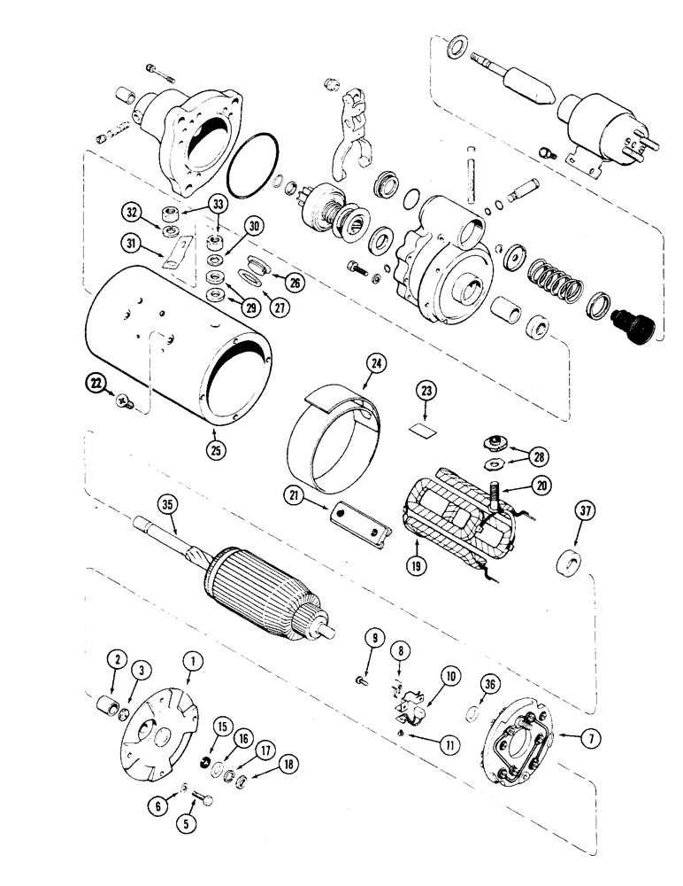 Схема запчастей Case 475 - (084) - A149056 STARTER, DELCO-REMY NO. 1113399 (55) - ELECTRICAL SYSTEMS