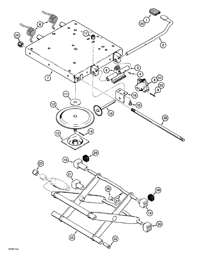Схема запчастей Case 621B - (9-051E) - SUSPENSION SEATS, GRAY (09) - CHASSIS/ATTACHMENTS
