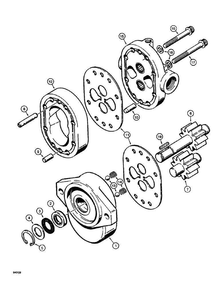 Схема запчастей Case TF300 - (8-42) - HYDRA-BORER MOTOR ASSEMBLY, H525527 (08) - HYDRAULICS