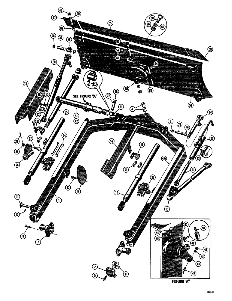 Схема запчастей Case 750 - (198) - POWER ANGLING DOZER (05) - UPPERSTRUCTURE CHASSIS