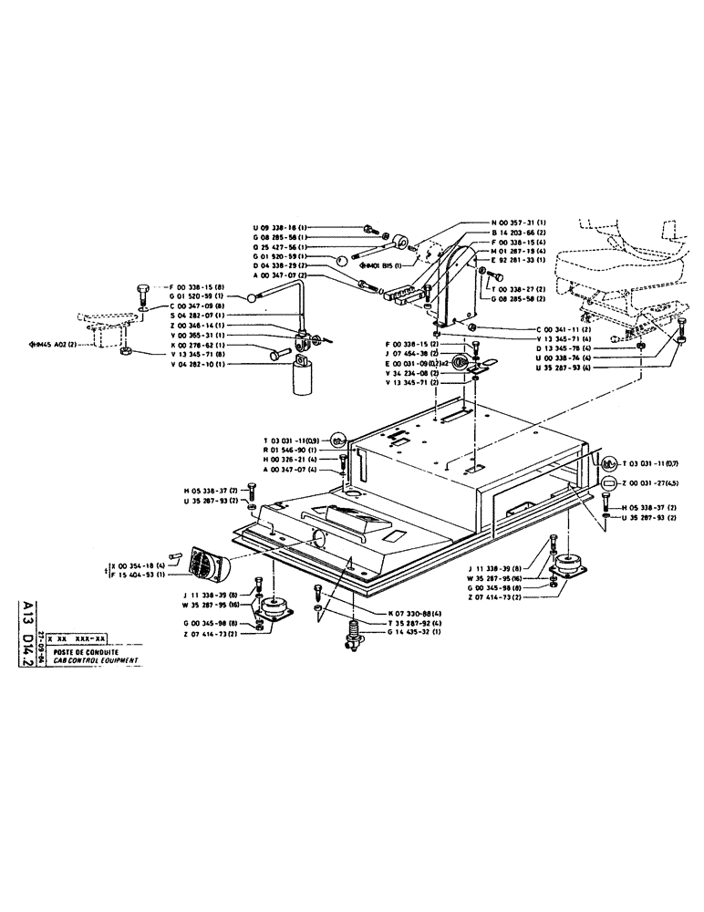 Схема запчастей Case 160CK - (023) - CAB CONTROL EQUIPMENT (05) - UPPERSTRUCTURE CHASSIS