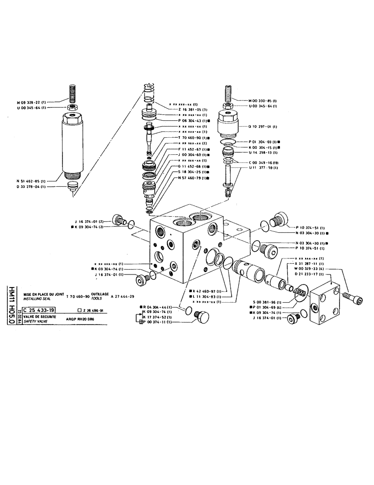 Схема запчастей Case 220 - (181) - SAFETY VALVE (07) - HYDRAULIC SYSTEM