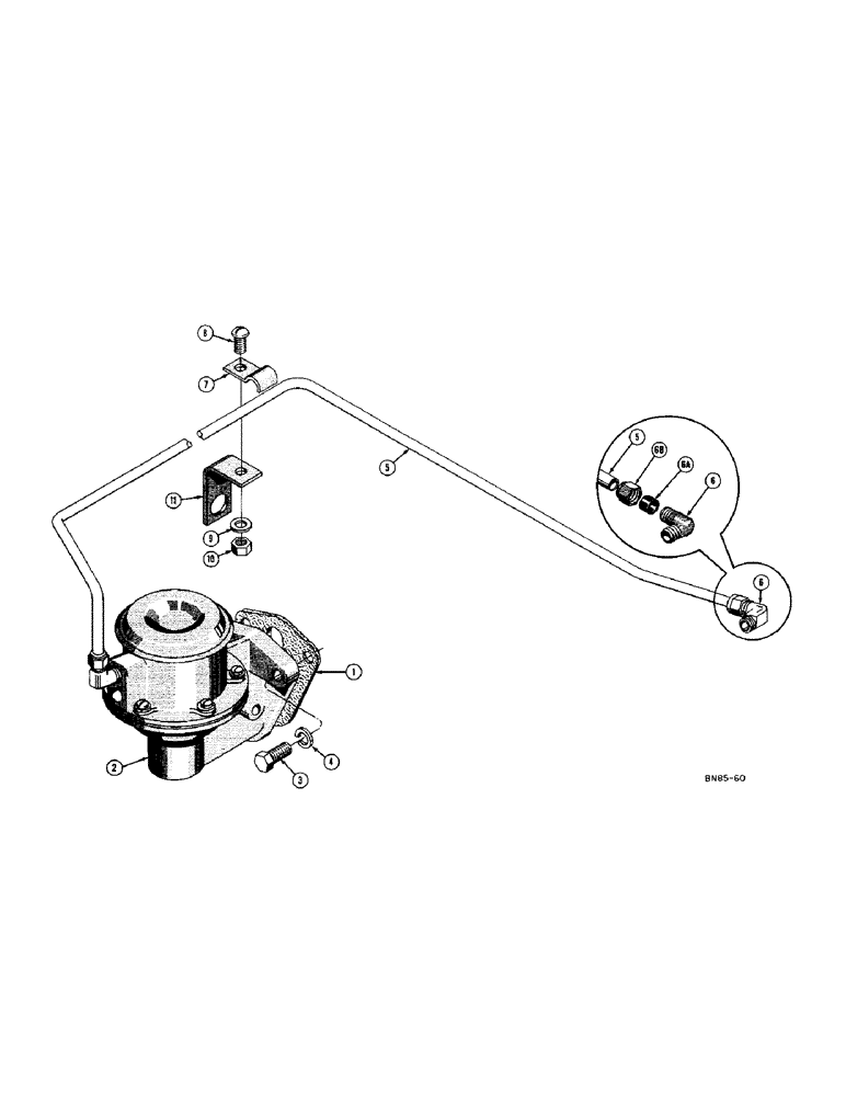 Схема запчастей Case 420C - (028) - FUEL PUMP - GAS (02) - FUEL SYSTEM