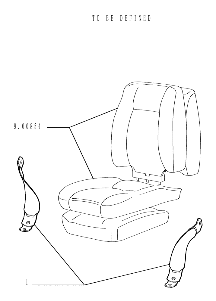 Схема запчастей Case TX945 - (9.00855[01]) - TETHER BELT - OPTIONAL CODE 749263001 (90) - PLATFORM, CAB, BODYWORK AND DECALS