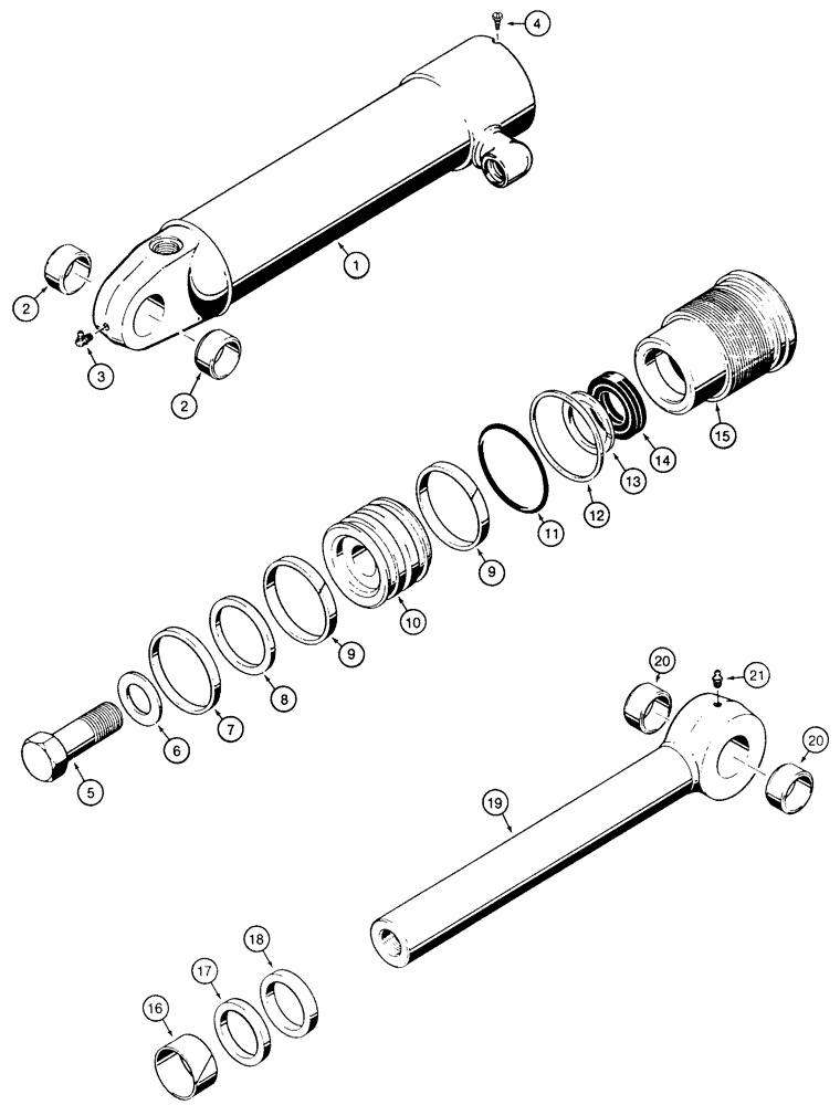 Схема запчастей Case 855E - (8-058) - G101214 AND G101215 RIPPER CYLINDERS (08) - HYDRAULICS