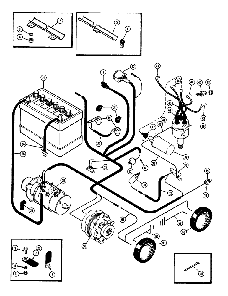 Схема запчастей Case 580B - (090) - ELECTRICAL EQUIPMENT AND WIRING, (188) SPARK IGNITION ENGINE (04) - ELECTRICAL SYSTEMS