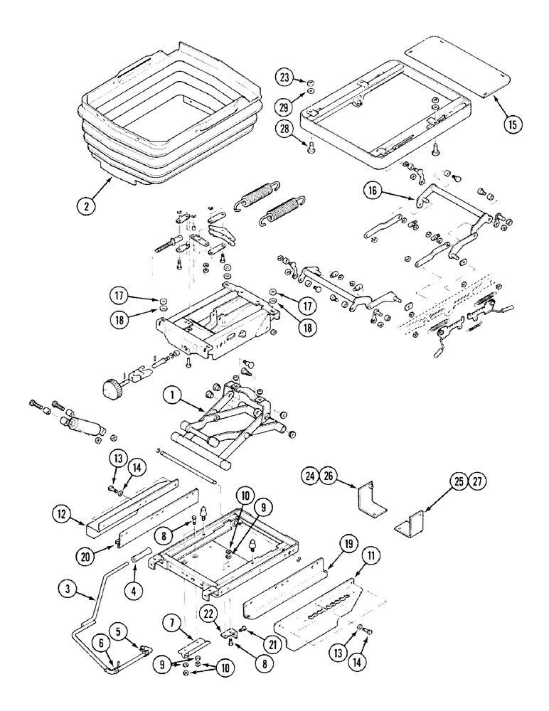 Схема запчастей Case 580SK - (9-152) - SUSPENSION (NS03 - 6000) (09) - CHASSIS/ATTACHMENTS