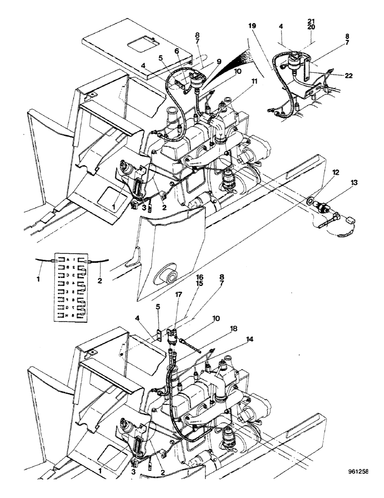 Схема запчастей Case 580G - (059A) - ENGINE - COLD START SYSTEM (03) - FUEL SYSTEM