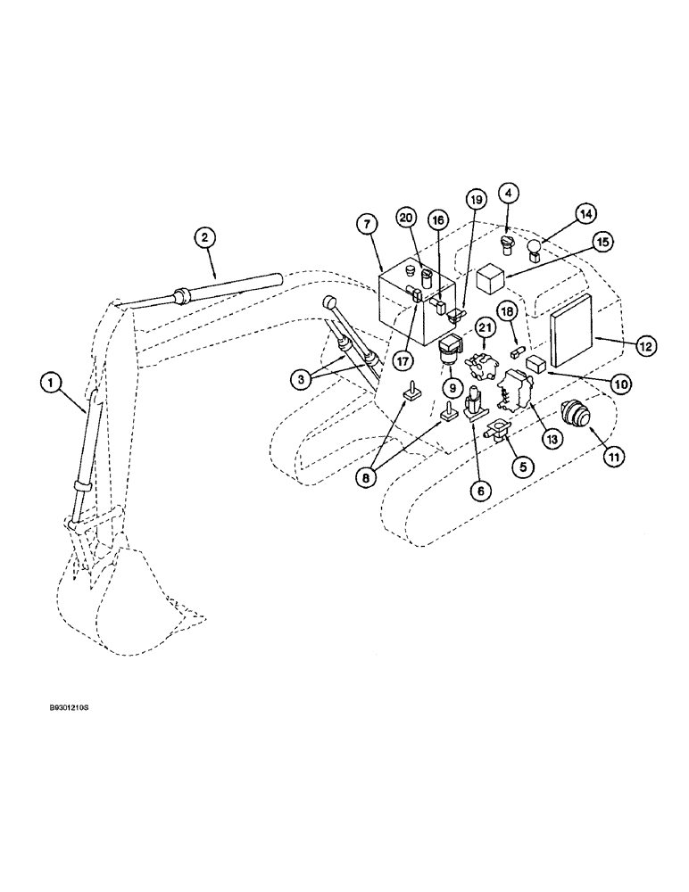 Схема запчастей Case 9020 - (1-10) - PICTORIAL INDEX, BASIC HYDRAULIC COMPONENTS (00) - PICTORIAL INDEX