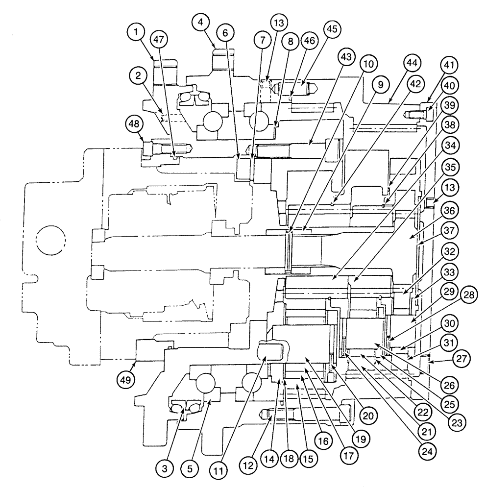 Схема запчастей Case 9050 - (6-04) - 155799A1 FINAL DRIVE TRANSMISSION (06) - POWER TRAIN