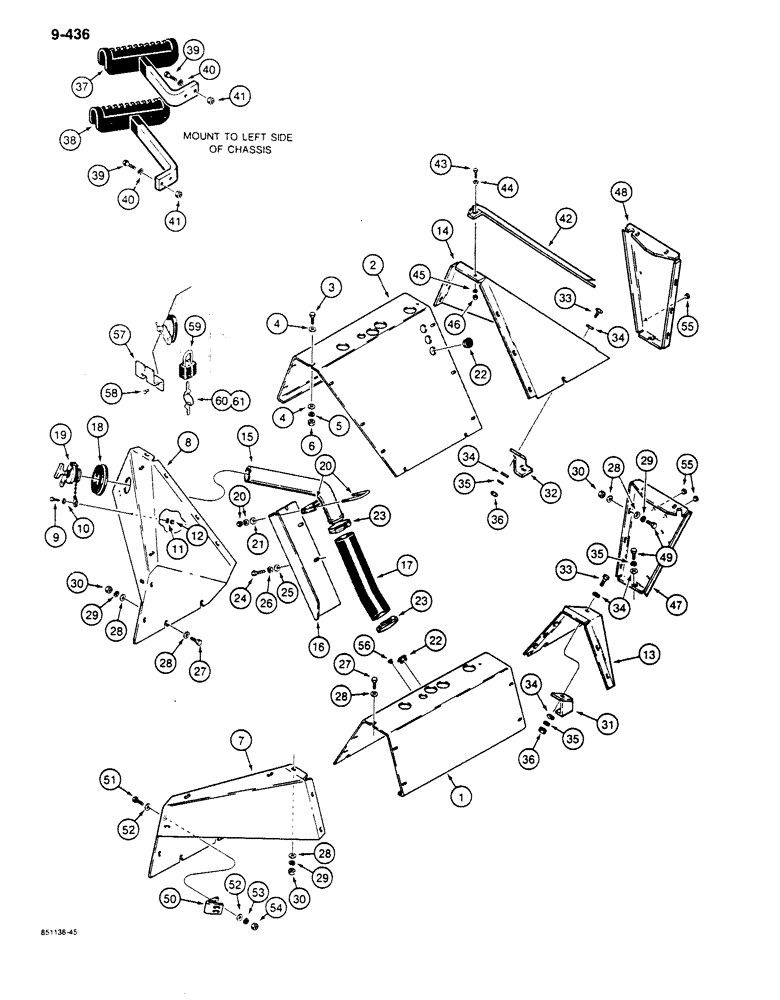 Схема запчастей Case 680K - (9-436) - FENDERS AND STEPS (09) - CHASSIS/ATTACHMENTS