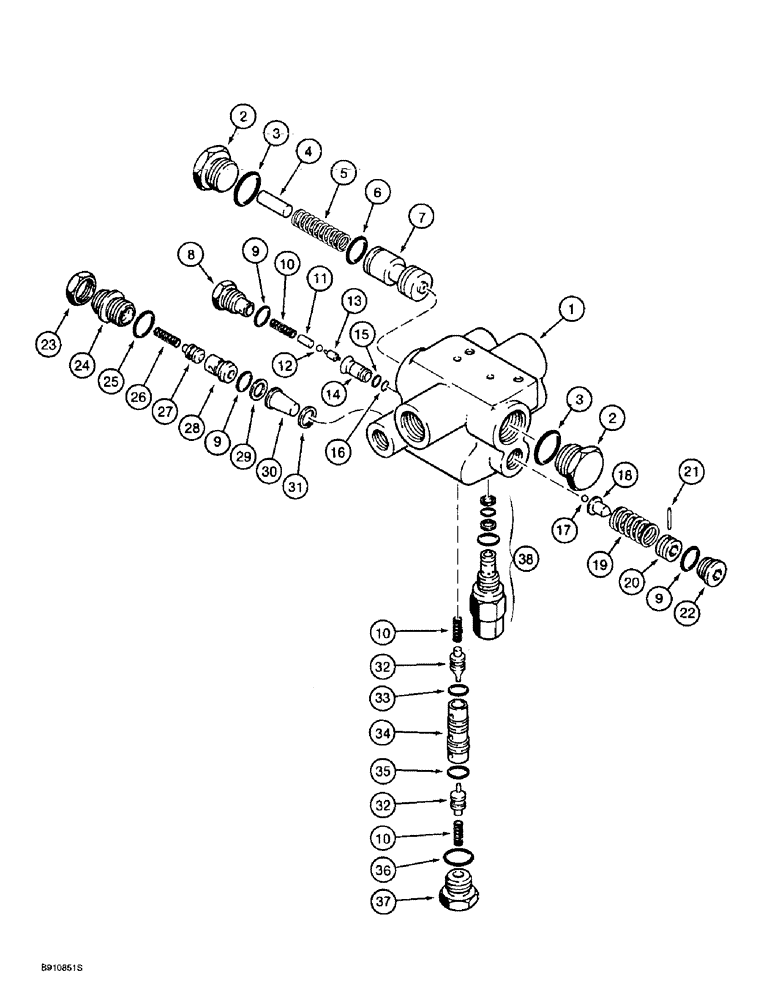 Схема запчастей Case 721B - (7-20) - BRAKE ACCUMULATOR VALVE, PRIOR TO P.I.N. JEE0050275 (07) - BRAKES