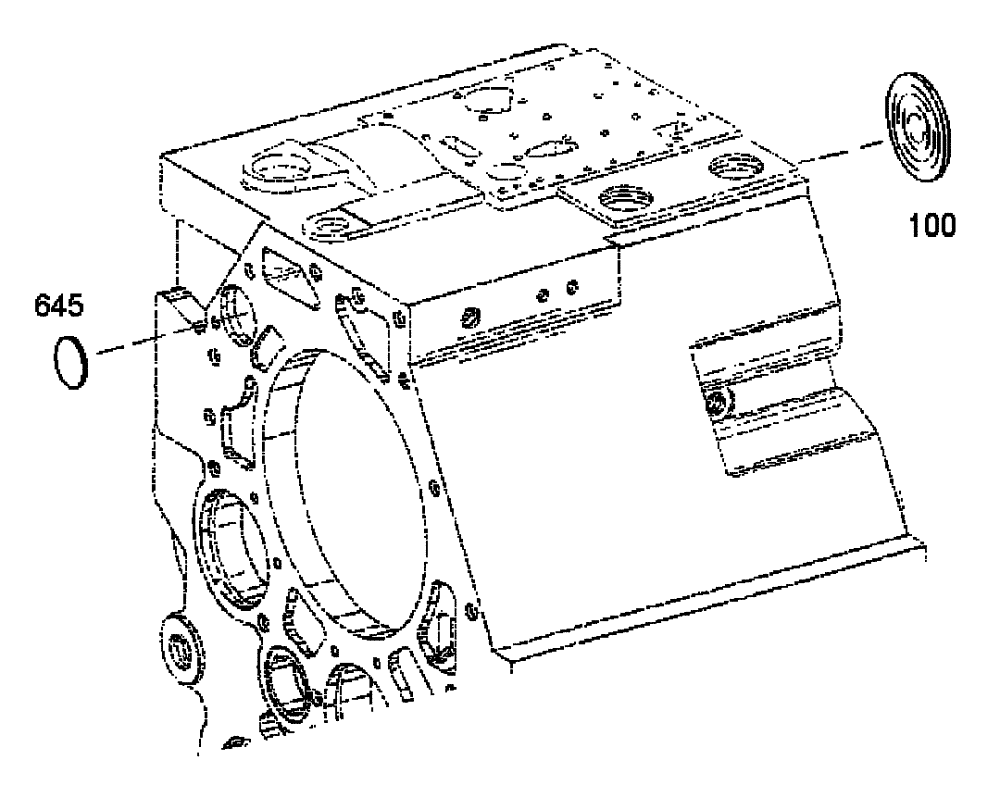 Схема запчастей Case 340 - (18A00000584[001]) - POWER TAKE-OFF (03) - Converter / Transmission