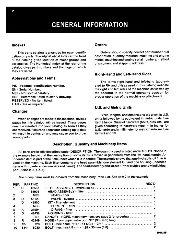 Схема запчастей Case 480D - (002) - GENERAL INFORMATION (05) - SERVICE & MAINTENANCE