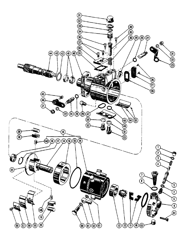 Схема запчастей Case 600 - (028) - FUEL INJECTION SYSTEM, (10117) FUEL INJECTION PUMP (02) - FUEL SYSTEM