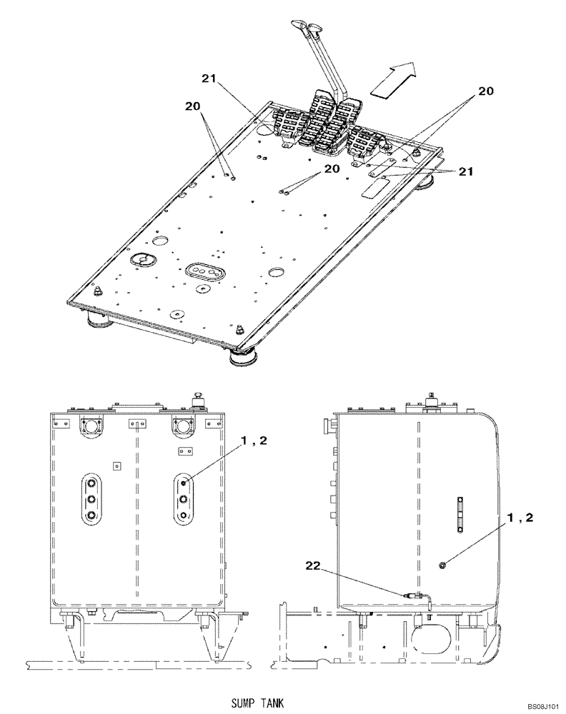 Схема запчастей Case CX800B - (08-36[01]) - HYDRAULIC CIRCUIT - PLUG, BLANK-OFF (SECOND OPTION LINE S/V) (08) - HYDRAULICS