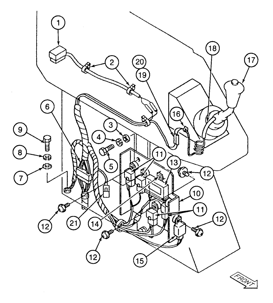 Схема запчастей Case 9050 - (4-16) - LEFT-HAND CONSOLE AND HARNESS (04) - ELECTRICAL SYSTEMS