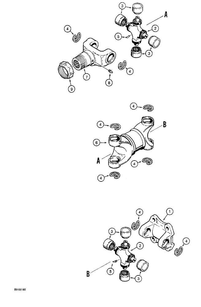Схема запчастей Case 760 - (06-050) - REAR DRIVE SHAFT - H673502 (14) - MAIN GEARBOX & DRIVE