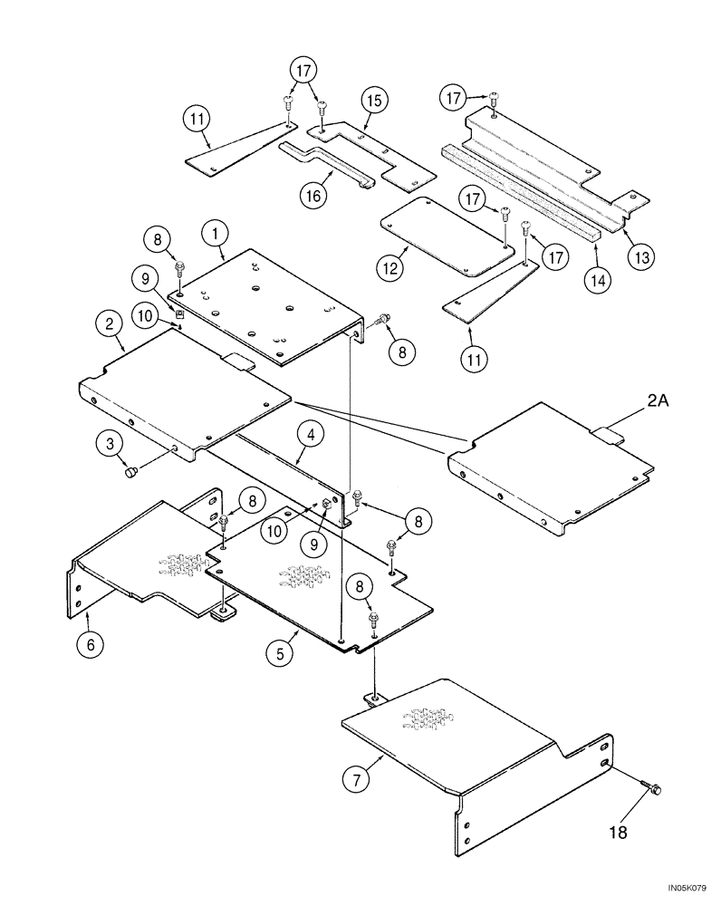 Схема запчастей Case 1150H_IND - (09-16) - PLATES, FLOOR - PLATES, STEP (09) - CHASSIS/ATTACHMENTS