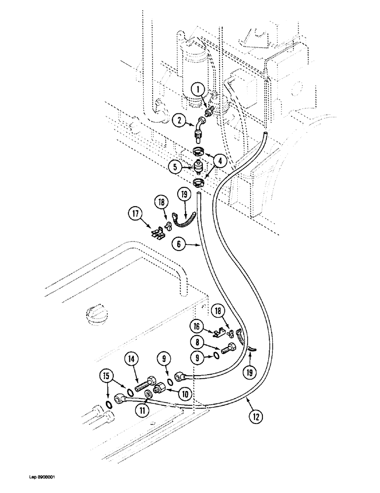 Схема запчастей Case 1088 - (3-06) - ENGINE FUEL LINES AND FITTINGS (03) - FUEL SYSTEM