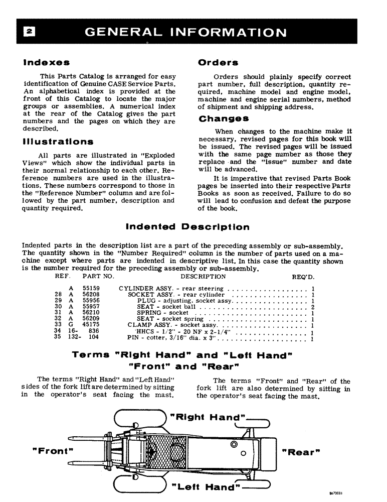Схема запчастей Case 580 - (02) - GENERAL INFORMATION (05) - SERVICE & MAINTENANCE