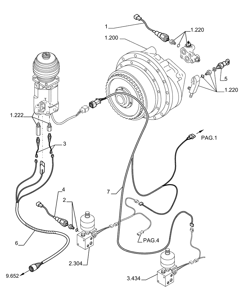 Схема запчастей Case 1850K LT - (6.712[05]) - ELECTRIC COMPONENTS (13) - Electrical System / Decals