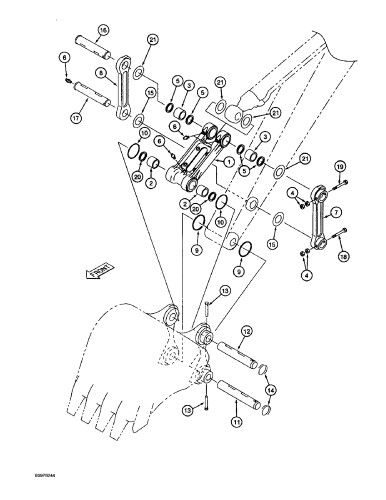 Схема запчастей Case 9045B - (9-084) - ARMS LINKAGE (09) - CHASSIS
