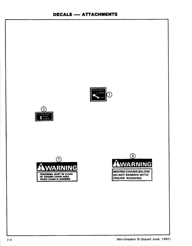 Схема запчастей Case CASE - (7-4) - DECALS - ATTACHEMENTS (09) - CHASSIS