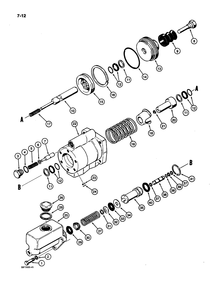 Схема запчастей Case W11B - (7-012) - L79629 BRAKE ACTUATOR, MODELS WITH FRONT WHEEL BRAKES ONLY (07) - BRAKES