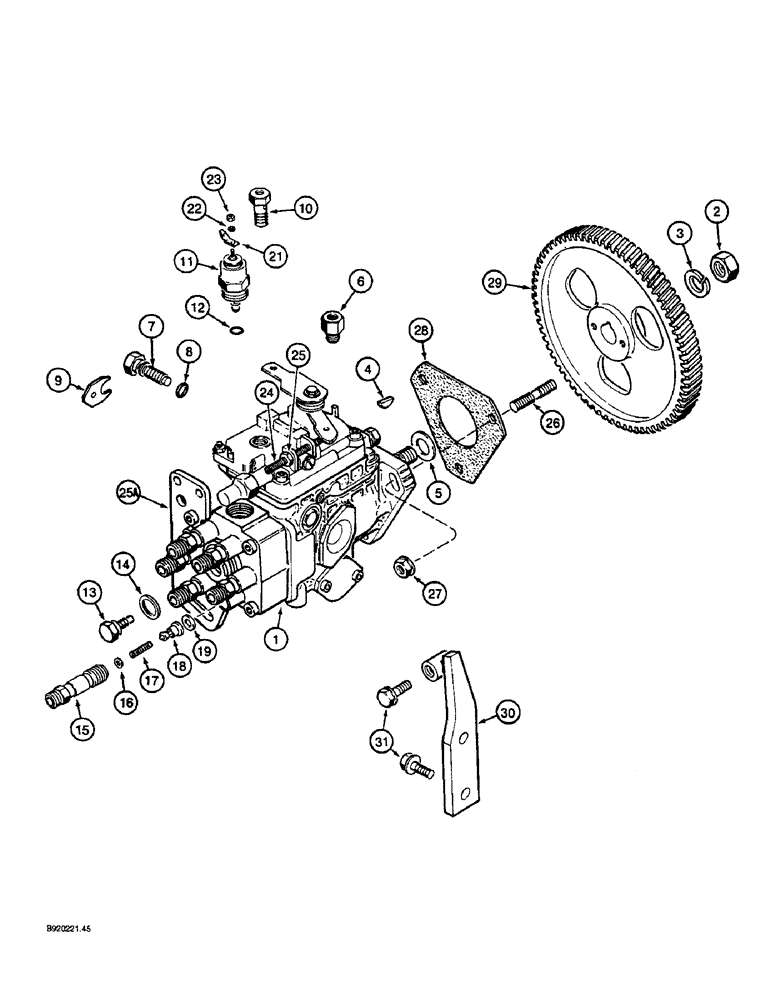 Схема запчастей Case 1088 - (3-12) - FUEL INJECTION PUMP AND DRIVE, 6T-590 ENGINE (03) - FUEL SYSTEM