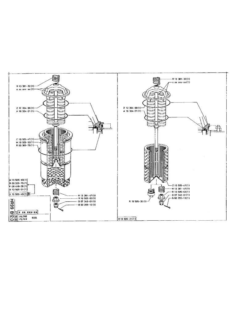 Схема запчастей Case 220 - (B-078) - FILTER (07) - HYDRAULIC SYSTEM