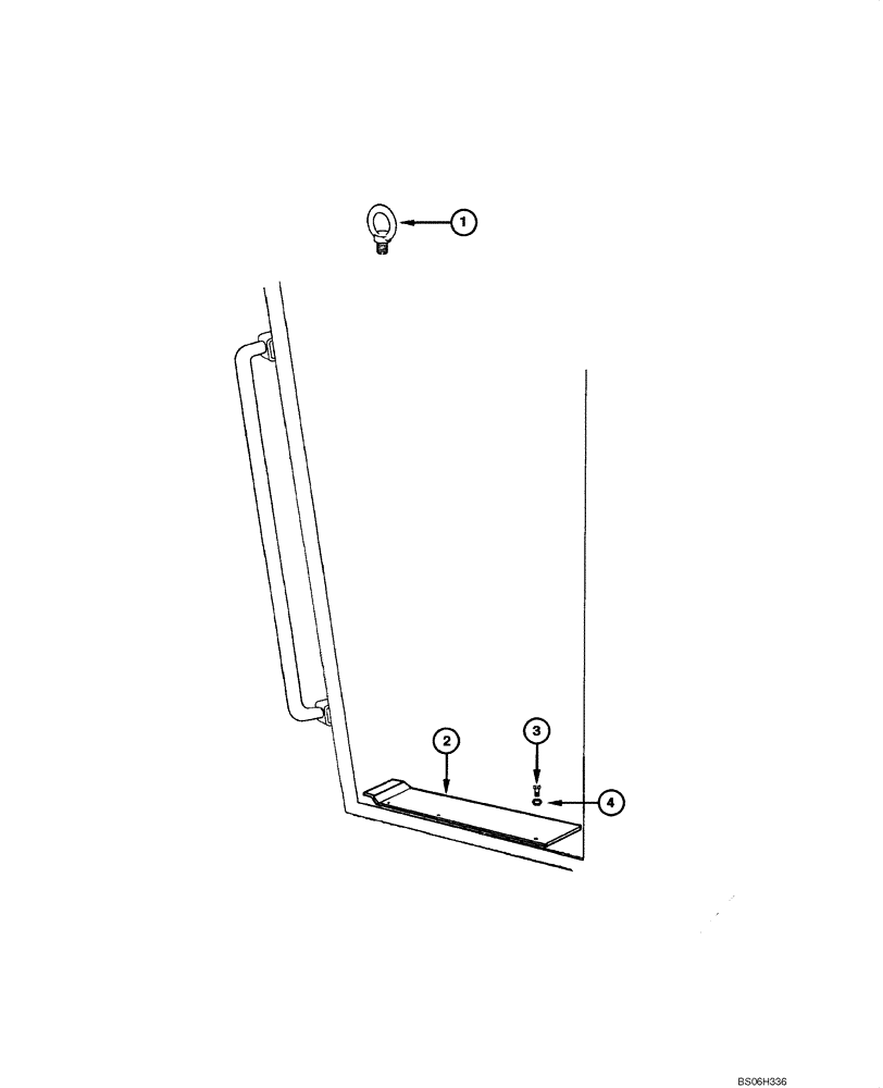 Схема запчастей Case 865 - (09.32[00]) - CAB - HAND RAIL AND HOOK (09) - CHASSIS