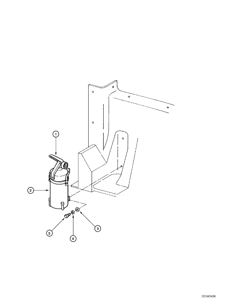 Схема запчастей Case 865 - (09.53[00]) - FIRE EXTINGUISHER - ASSEMBLY (OPTIONAL) (09) - CHASSIS