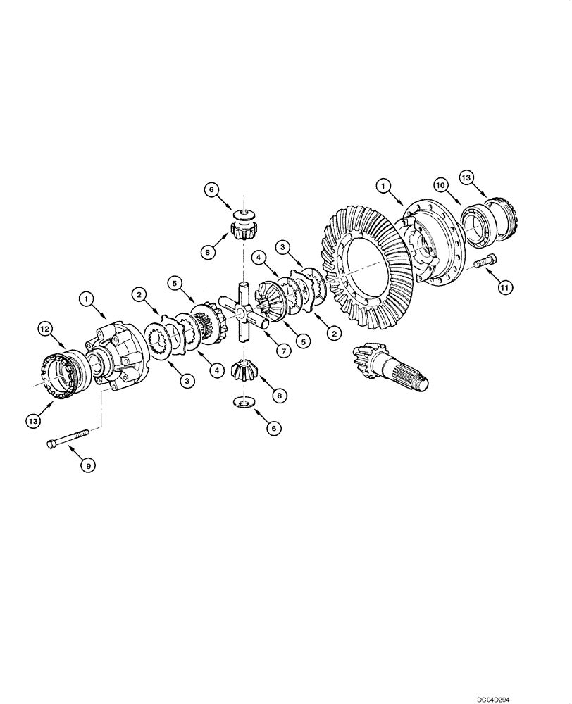 Схема запчастей Case 865 - (06.29[00]) - REAR AXLE GRAZIANO - DIFFERENTIAL (06) - POWER TRAIN