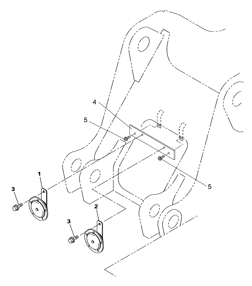 Схема запчастей Case CX300C - (04-005-00[01]) - HORN (04) - ELECTRICAL SYSTEMS