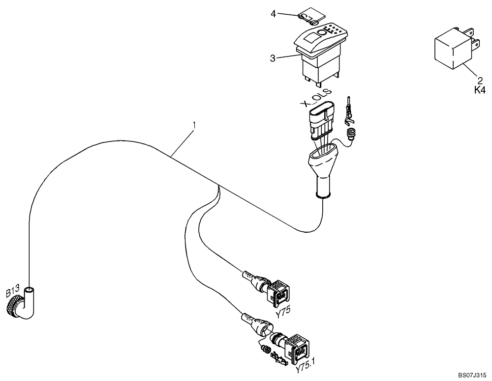 Схема запчастей Case 21D - (20.522[2988486000]) - ELECTRICAL SYSTEM RIDECONTROL (35) - HYDRAULIC SYSTEMS