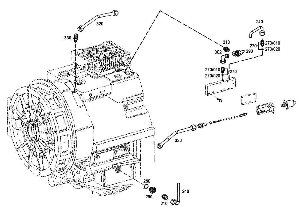 Схема запчастей Case 340 - (18A00000598[001]) - CONTROL UNIT (14) - MAIN GEARBOX & DRIVE