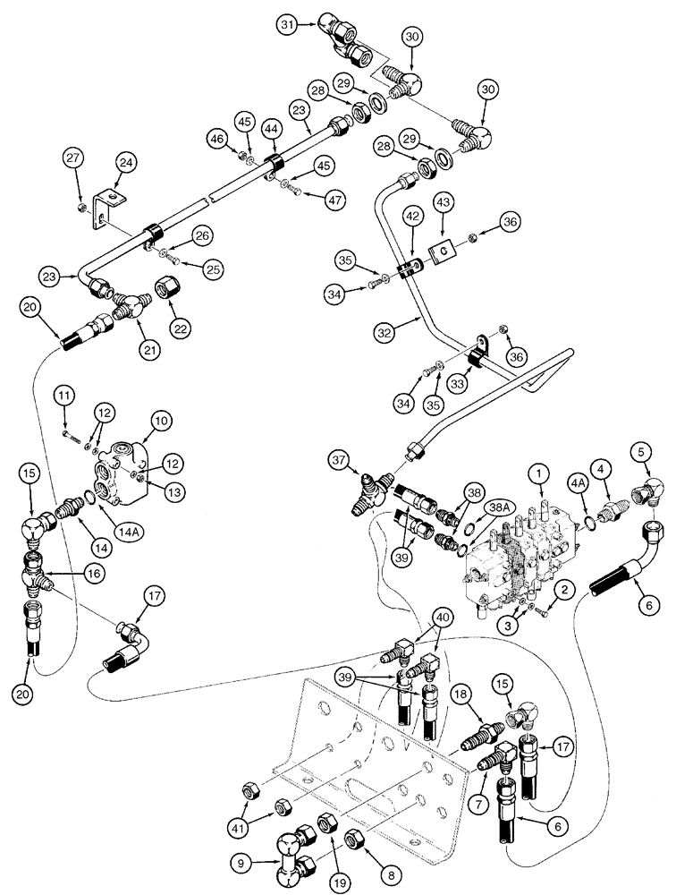 Схема запчастей Case 960 - (08-03) - HYDRAULICS POWER BEYOND (08) - HYDRAULICS