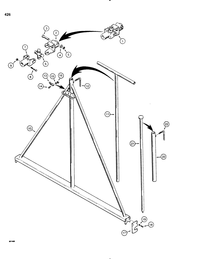 Схема запчастей Case P60 - (426) - HYDRA-BORER BORING ACCESSORIES (89) - TOOLS