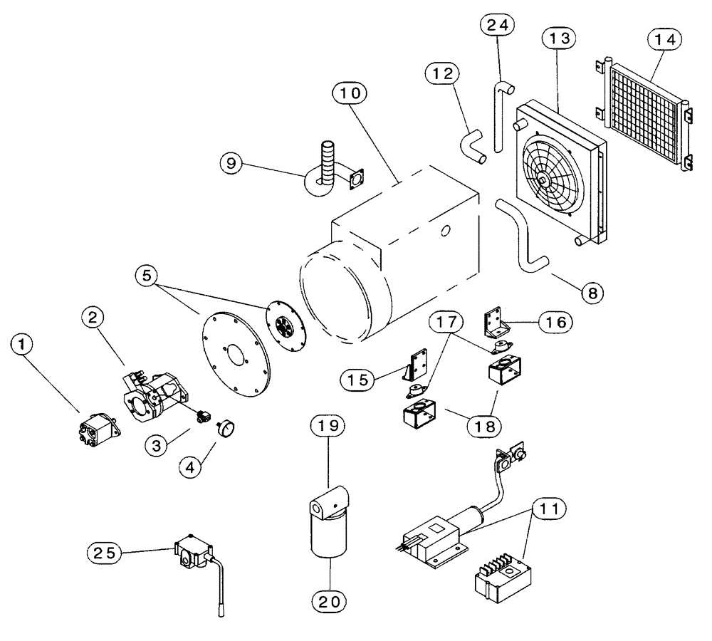 Схема запчастей Case BPGHP335 - (09-21) - BPDHP335 ENGINE AND HYDRAULIC PUMPS 